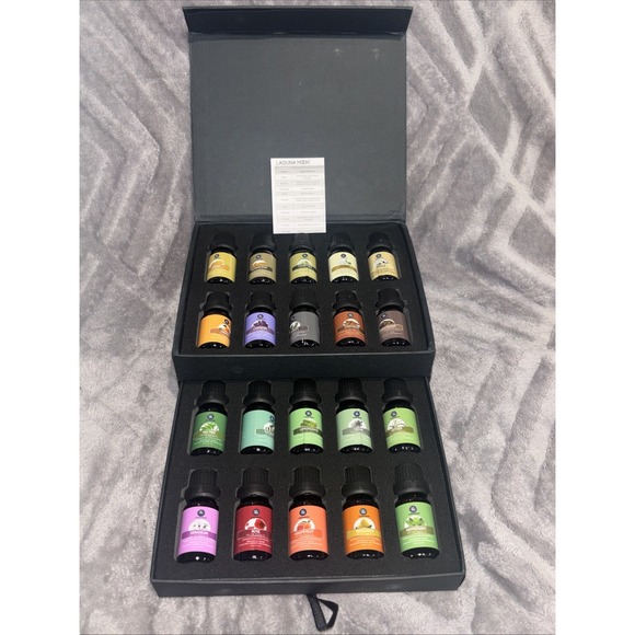 LAGUNA MOON ESSENTIAL OILS SET‎ OF 20 FOR DIFFUSER NEW - Picture 1 of 5